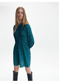 Reserved - Sukienka mini ze stójką - zielony ze sklepu Reserved w kategorii Sukienki - zdjęcie 163475351