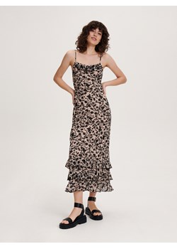 Reserved - Wzorzysta sukienka maxi - kremowy ze sklepu Reserved w kategorii Sukienki - zdjęcie 163476550