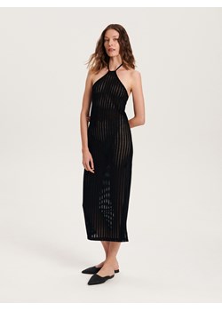 Reserved - Sukienka z ażurowej dzianiny - czarny ze sklepu Reserved w kategorii Sukienki - zdjęcie 163476691