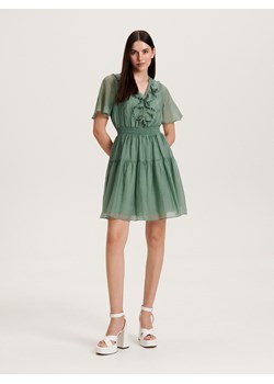 Reserved - Sukienka z lyocellem - jasnozielony ze sklepu Reserved w kategorii Sukienki - zdjęcie 163478432