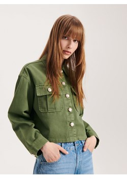 Reserved - Kurtka jeansowa - zielony ze sklepu Reserved w kategorii Kurtki damskie - zdjęcie 163478524