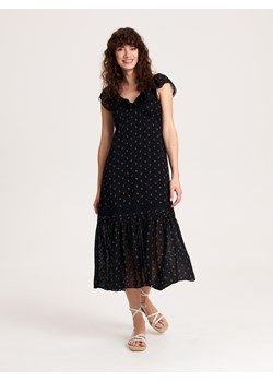 Reserved - Sukienka z falbaną - czarny ze sklepu Reserved w kategorii Sukienki - zdjęcie 163478993