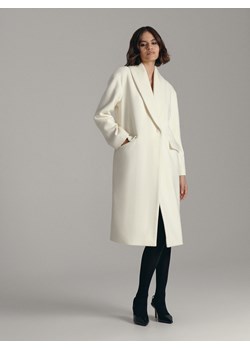 Reserved - Płaszcz z wełną - złamana biel ze sklepu Reserved w kategorii Płaszcze damskie - zdjęcie 163479332