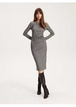 Reserved - Sukienka midi - ciemnoszary ze sklepu Reserved w kategorii Sukienki - zdjęcie 163479880