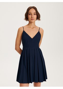 Reserved - Sukienka na ramiączkach - granatowy ze sklepu Reserved w kategorii Sukienki - zdjęcie 163479960