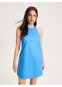 Reserved - Bawełniana sukienka - jasnoniebieski ze sklepu Reserved w kategorii Sukienki - zdjęcie 163480683