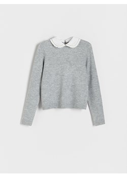 Reserved - Sweter z kołnierzykiem - jasnoszary ze sklepu Reserved w kategorii Swetry damskie - zdjęcie 163480773