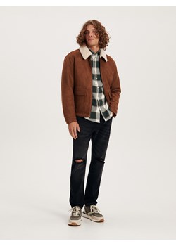 Reserved - Jeansy slim fit z dziurami - szary ze sklepu Reserved w kategorii Jeansy męskie - zdjęcie 163480960