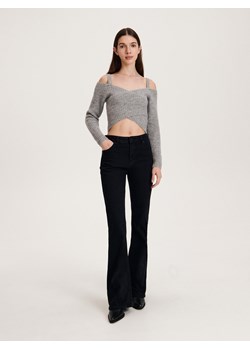 Reserved - Sweter z odkrytymi ramionami - szary ze sklepu Reserved w kategorii Swetry damskie - zdjęcie 163481382