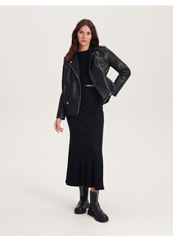 Reserved - Spódnica z ozdobnymi przeszyciami - czarny ze sklepu Reserved w kategorii Spódnice - zdjęcie 163482062