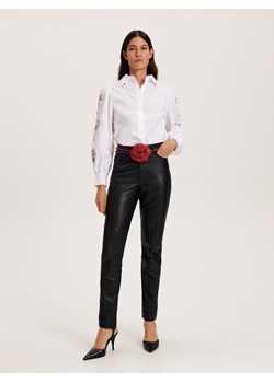 Reserved - Spodnie ze skóry naturalnej - czarny ze sklepu Reserved w kategorii Spodnie damskie - zdjęcie 163482602
