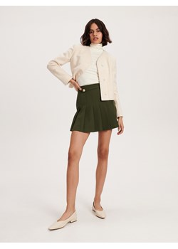 Reserved - Spódnica mini z zakładkami - zielony ze sklepu Reserved w kategorii Spódnice - zdjęcie 163482704