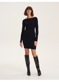 Reserved - Dzianinowa sukienka mini - czarny ze sklepu Reserved w kategorii Sukienki - zdjęcie 163483273