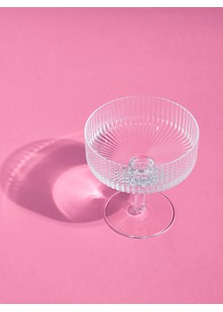 Reserved - Ryflowany kieliszek do szampana - biały ze sklepu Reserved w kategorii Kieliszki - zdjęcie 163484484