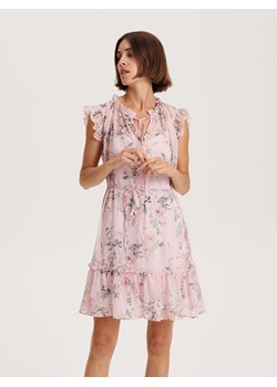 Reserved - Sukienka mini z falbanami - wielobarwny ze sklepu Reserved w kategorii Sukienki - zdjęcie 163484672