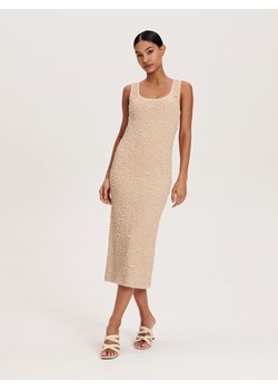 Reserved - Sukienka z EcoVero™ - beżowy ze sklepu Reserved w kategorii Sukienki - zdjęcie 163485073