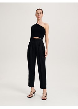 Reserved - Spodnie z Tencelu™Lyocellu - czarny ze sklepu Reserved w kategorii Spodnie damskie - zdjęcie 163486530