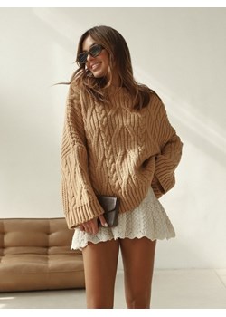 Sweter Laval Karmelowy ze sklepu Lisa Mayo w kategorii Swetry damskie - zdjęcie 163499674