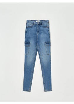 Sinsay - Jeansy skinny high waist - niebieski ze sklepu Sinsay w kategorii Jeansy damskie - zdjęcie 163501163