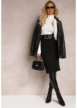 Czarna Spódnica o Ołówkowym Fasonie Midi Anomma ze sklepu Renee odzież w kategorii Spódnice - zdjęcie 163501873