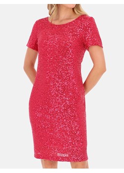 Różowa sukienka wieczorowa cekinowa Potis & Verso Dixi ze sklepu Eye For Fashion w kategorii Sukienki - zdjęcie 163505852