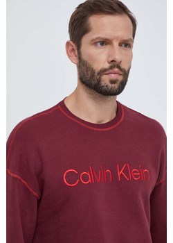 Calvin Klein Underwear bluza bawełniana lounge kolor bordowy z nadrukiem ze sklepu ANSWEAR.com w kategorii Bluzy męskie - zdjęcie 163506771