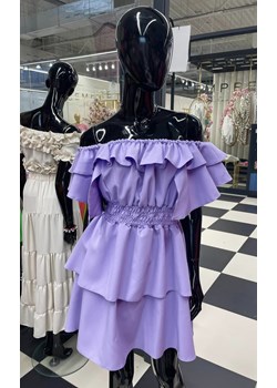 sukienka hiszpanka valentina by mielczarkowski polski produkt -  jasny wrzos ze sklepu STYLOWO w kategorii Sukienki - zdjęcie 163524832