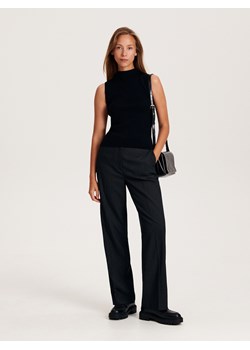 Reserved - Bluzka z wiskozą - czarny ze sklepu Reserved w kategorii Bluzki damskie - zdjęcie 163525971