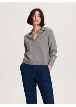 Reserved - Sweter z kołnierzem - szary ze sklepu Reserved w kategorii Swetry damskie - zdjęcie 163526653