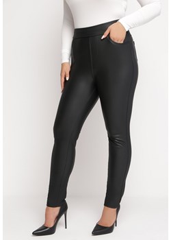 Czarne Legginsy z Imitacji Skóry Larora ze sklepu Born2be Odzież w kategorii Spodnie damskie - zdjęcie 163527410