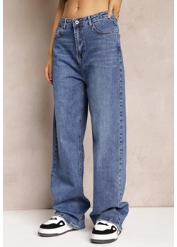 Jasnoniebieskie Szerokie Jeansy High Waist Salexia ze sklepu Renee odzież w kategorii Jeansy damskie - zdjęcie 163530081