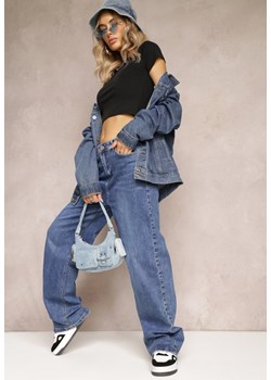 Jasnoniebieskie Szerokie Jeansy High Waist Salexia ze sklepu Renee odzież w kategorii Jeansy damskie - zdjęcie 163530083