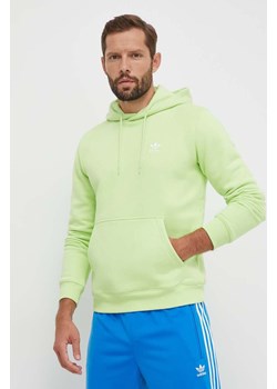 adidas Originals bluza męska kolor zielony z kapturem gładka ze sklepu ANSWEAR.com w kategorii Bluzy męskie - zdjęcie 163533720