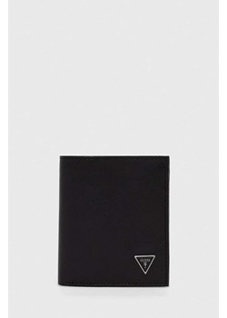 Guess portfel skórzany męski kolor czarny SMCSLE LEA22 ze sklepu ANSWEAR.com w kategorii Portfele męskie - zdjęcie 163534892