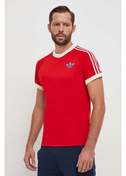 adidas Originals t-shirt męski kolor czerwony z aplikacją ze sklepu ANSWEAR.com w kategorii T-shirty męskie - zdjęcie 163535424