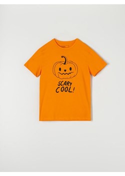 Sinsay - Koszulka z nadrukiem - pomarańczowy ze sklepu Sinsay w kategorii T-shirty męskie - zdjęcie 163538784