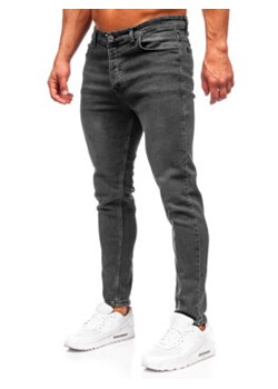 Czarne spodnie jeansowe męskie regular fit Denley 6077 ze sklepu Denley w kategorii Jeansy męskie - zdjęcie 163542833