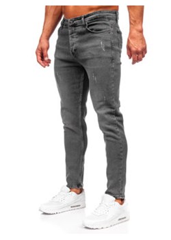 Grafitowe spodnie jeansowe męskie regular fit Denley 6073 ze sklepu Denley w kategorii Jeansy męskie - zdjęcie 163550654