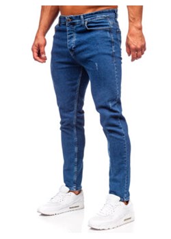 Granatowe spodnie jeansowe męskie regular fit Denley 6052 ze sklepu Denley w kategorii Jeansy męskie - zdjęcie 163550661