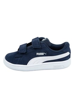 Buty Puma Smash v2 Jr 365178 02 niebieskie ze sklepu ButyModne.pl w kategorii Trampki dziecięce - zdjęcie 163556160