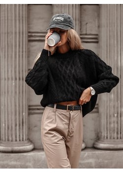 Sweter Rubino Czarny ze sklepu Lisa Mayo w kategorii Swetry damskie - zdjęcie 163562503
