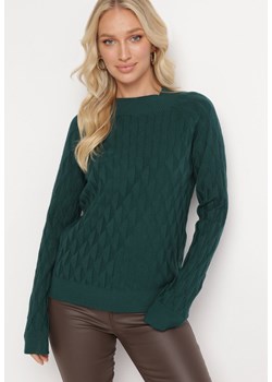Zielony Klasyczny Sweter z Półgolfem Nordda ze sklepu Born2be Odzież w kategorii Swetry damskie - zdjęcie 163570571