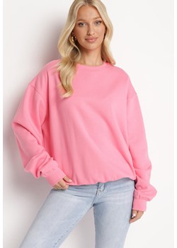 Różowa Ocieplana Bluza Oversize Lhea ze sklepu Born2be Odzież w kategorii Bluzy damskie - zdjęcie 163570591