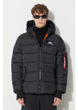 Alpha Industries kurtka Hooded Puffer Alpha FD męska kolor czarny zimowa 118113.03 ze sklepu PRM w kategorii Kurtki męskie - zdjęcie 163571644