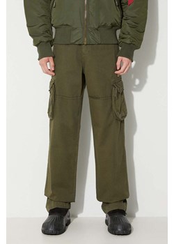 Alpha Industries spodnie bawełniane Jet Pant kolor zielony proste 101212.142 ze sklepu PRM w kategorii Spodnie męskie - zdjęcie 163571712