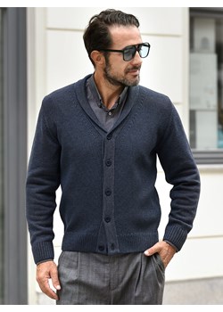 Sweter męski Leonardo kardigan - denim - M ze sklepu Swetry Lasota w kategorii Swetry męskie - zdjęcie 163575263