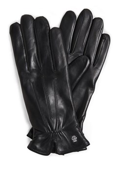 ROECKL Skórzane rękawiczki z dodatkiem kaszmiru Kobiety skóra czarny jednolity ze sklepu vangraaf w kategorii Rękawiczki damskie - zdjęcie 163580893