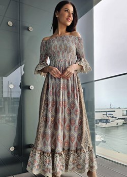 424 Maxi Sukienka Jedwab Deyna Multi ze sklepu Ligari w kategorii Sukienki - zdjęcie 163586742