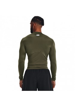 Męski longsleeve treningowy UNDER ARMOUR UA HG Armour Comp LS - khaki ze sklepu Sportstylestory.com w kategorii T-shirty męskie - zdjęcie 163589000