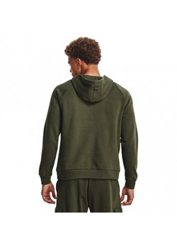 Męska bluza dresowa nierozpinana z kapturem Under Armour UA Rival Fleece Logo HD - khaki ze sklepu Sportstylestory.com w kategorii Bluzy męskie - zdjęcie 163589202